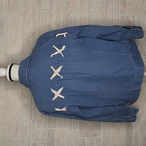 Roebuck Retro Denim Jacket Lace-Up back